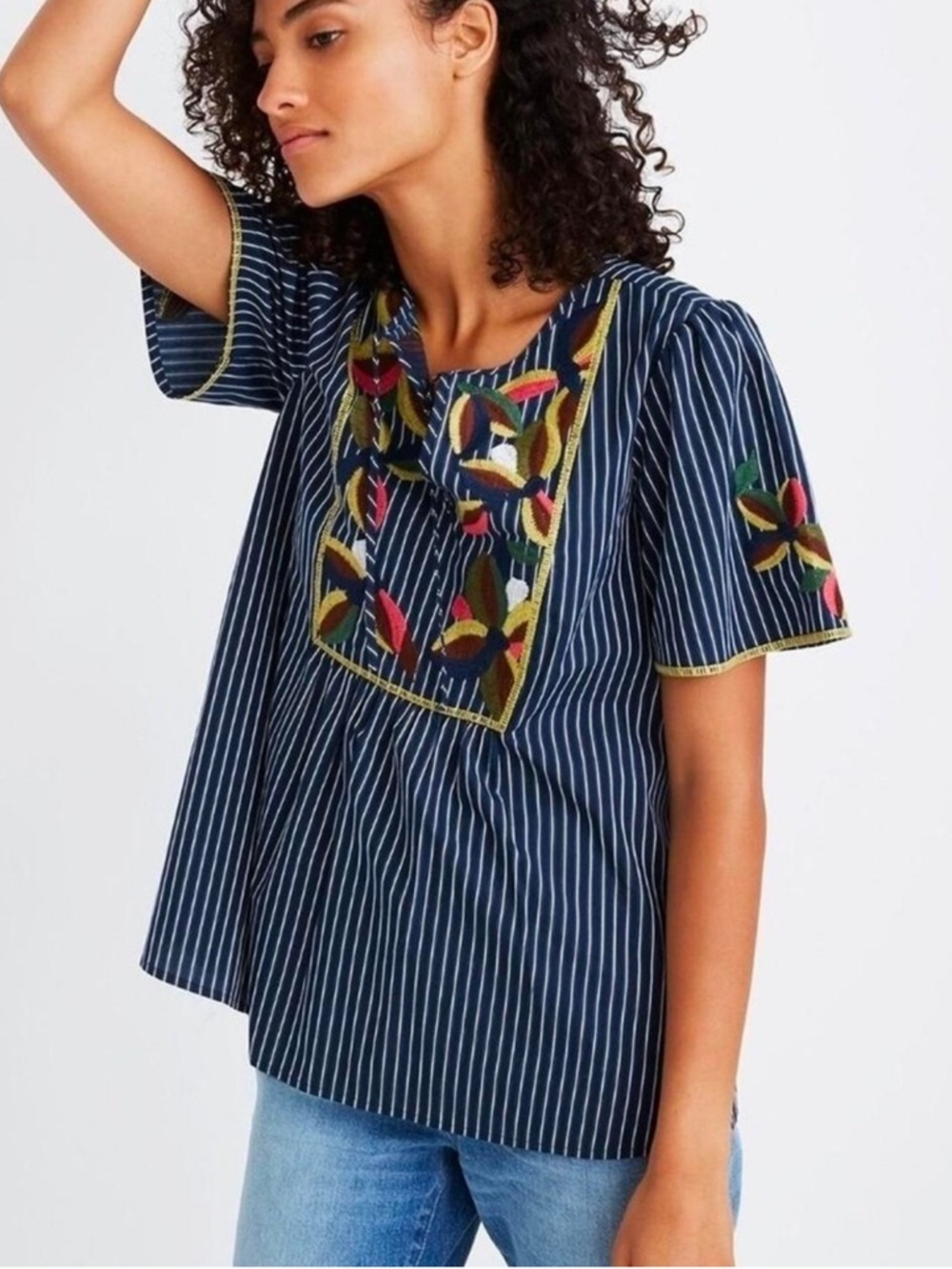 NWOT Madewell Fable Embroidered Tunic Top
